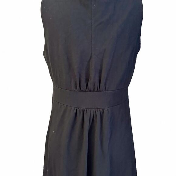 Lands End Dress‎ Size Medium Women's Black Sleeveless V-Neck Soft Knit Fit Midi - Picture 8 of 10